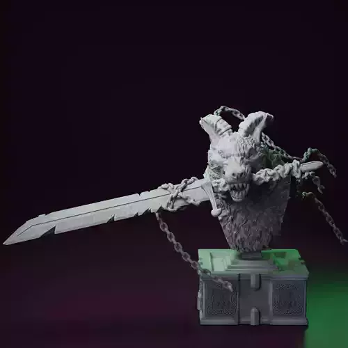 Fenrir - The Wolf God - BUST 3D print model
