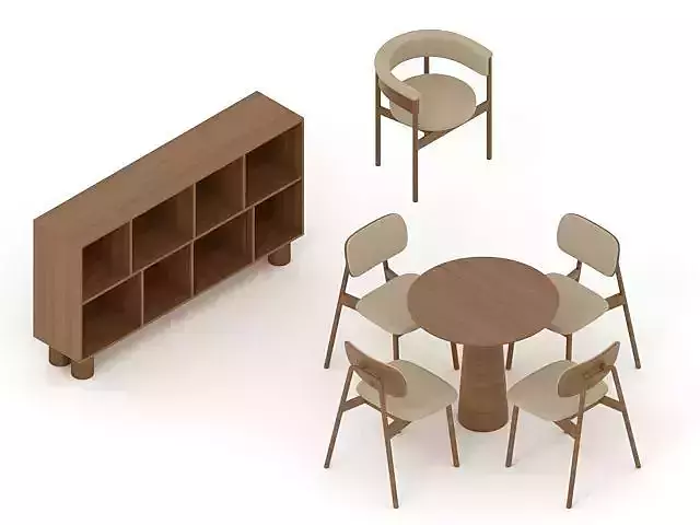 wooden furniture set for living room and dining room