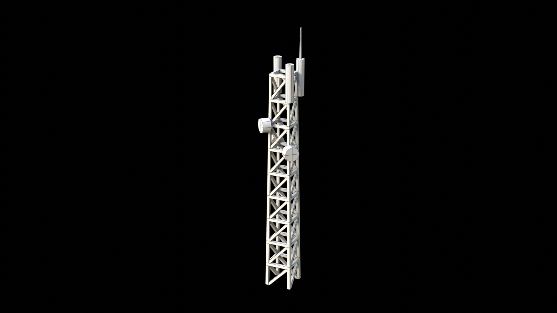 Tower Low-poly 3D model_12