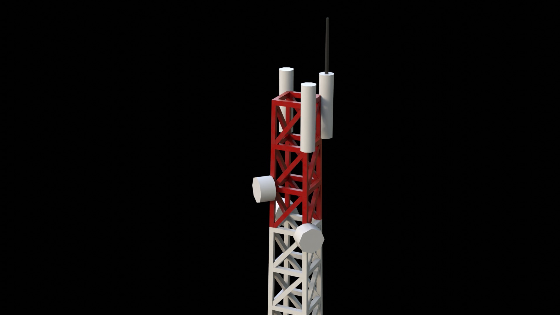 Tower Low-poly 3D model_5