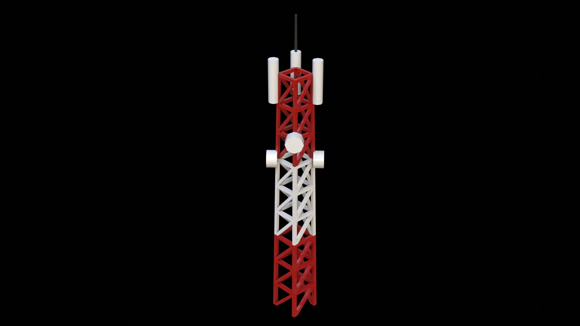 Tower Low-poly 3D model_2