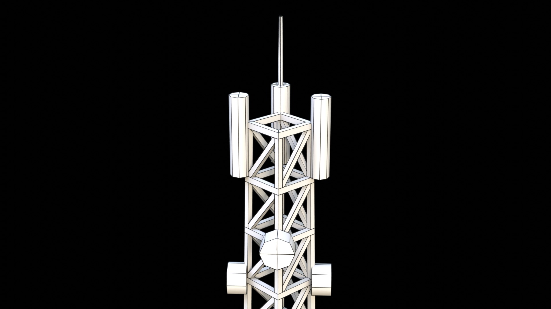 Tower Low-poly 3D model_10