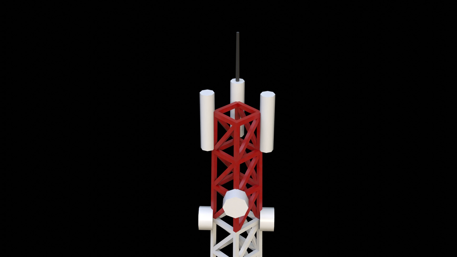 Tower Low-poly 3D model_6