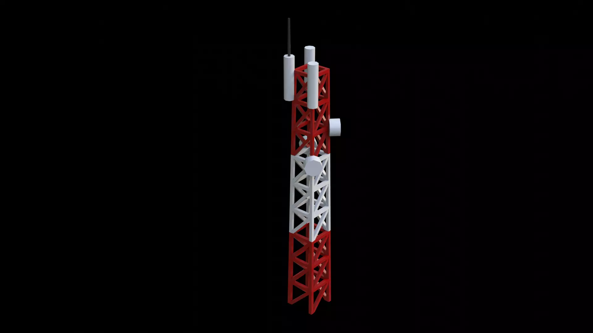 Tower Low-poly 3D model_0
