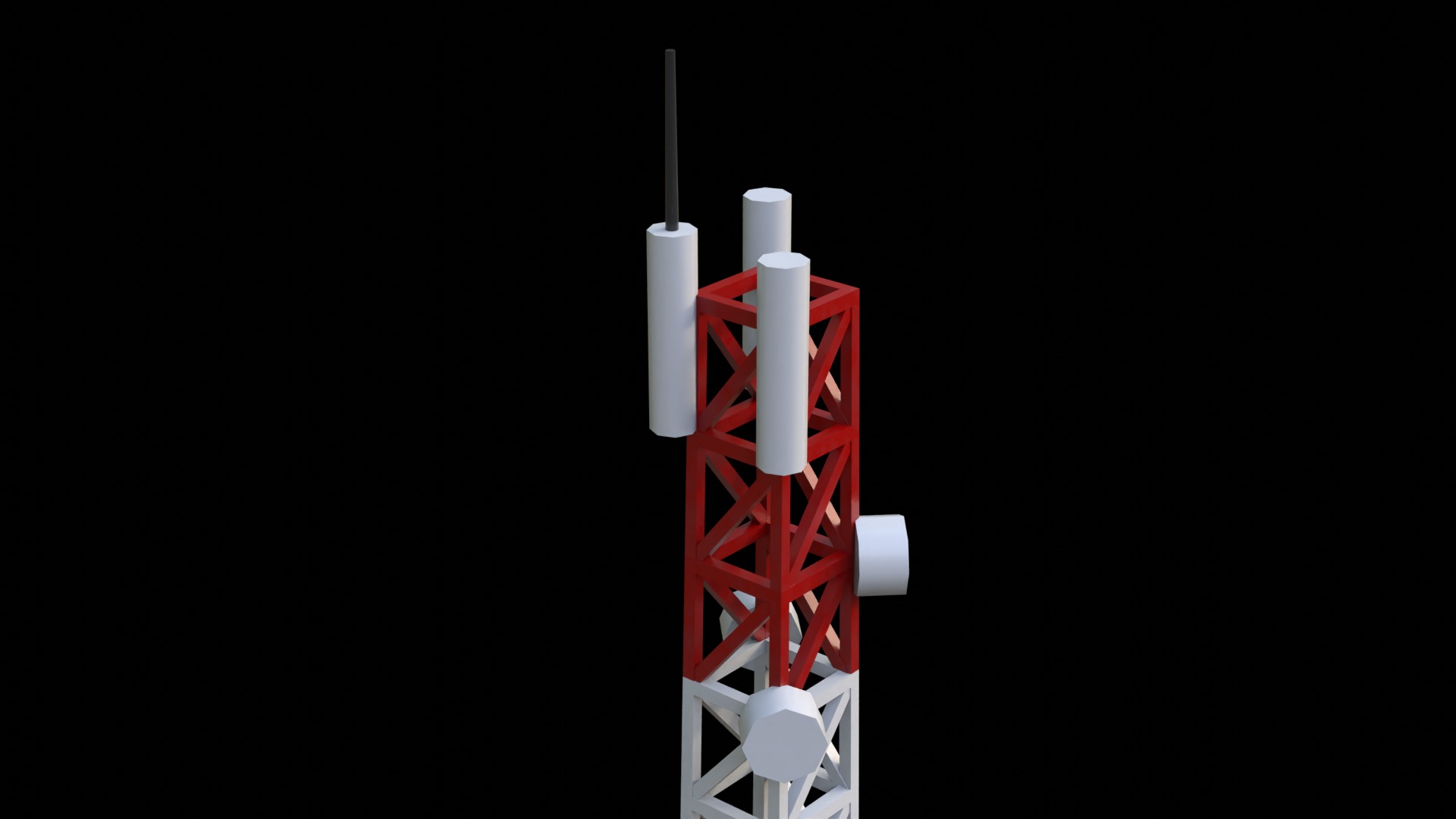 Tower Low-poly 3D model_3