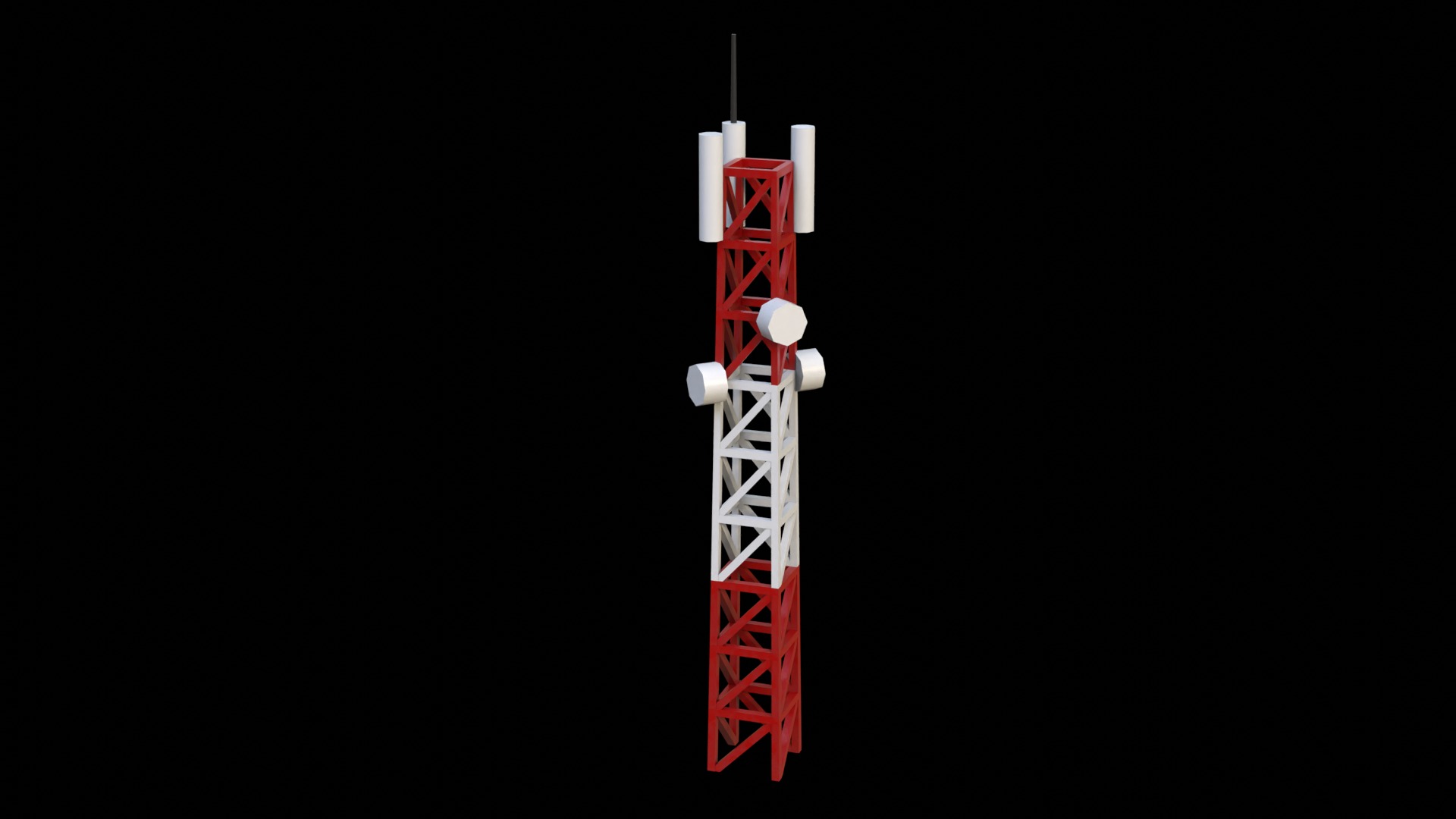 Tower Low-poly 3D model_7
