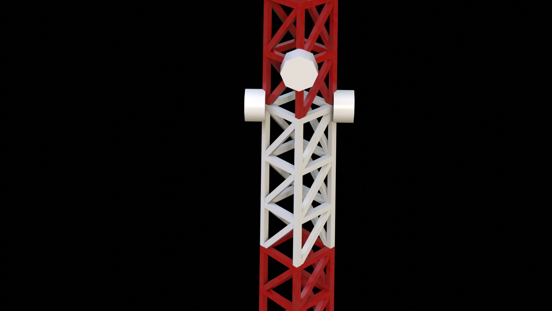 Tower Low-poly 3D model_4