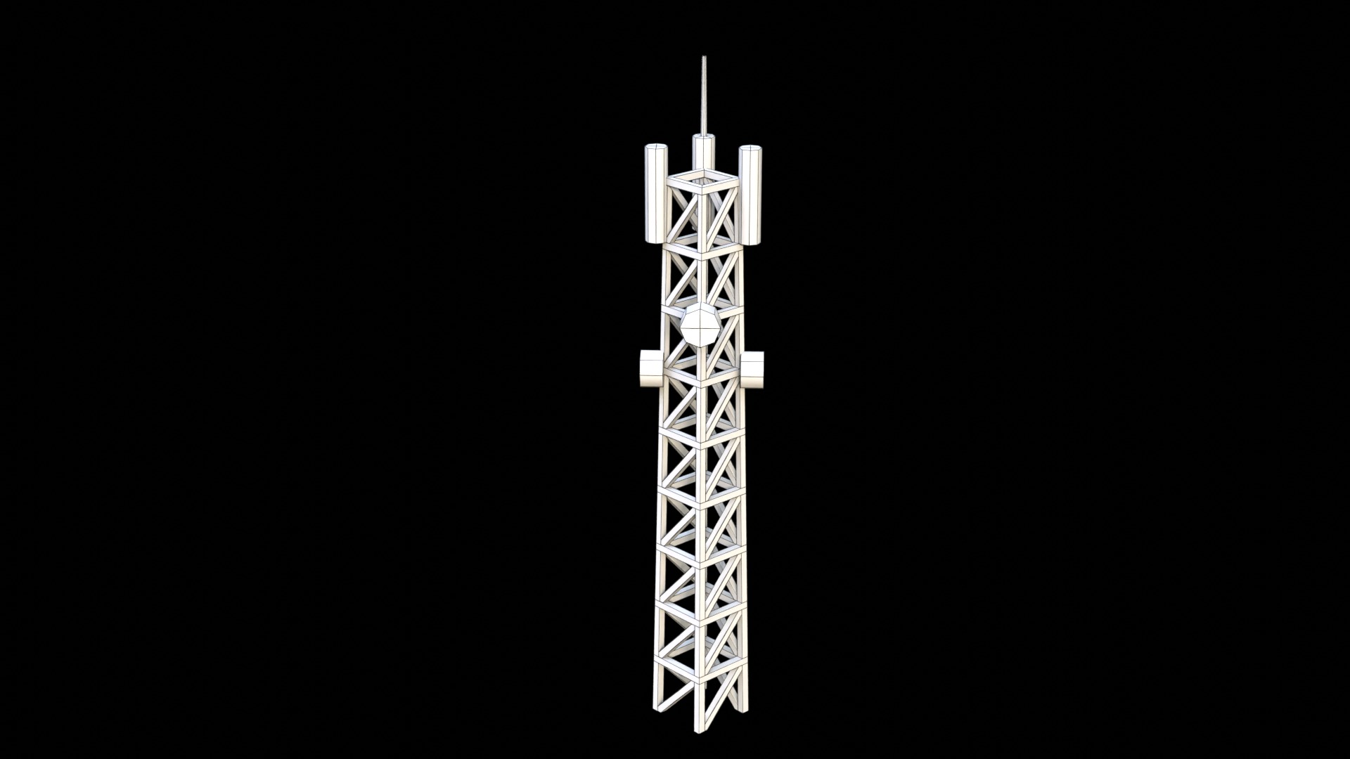 Tower Low-poly 3D model_8
