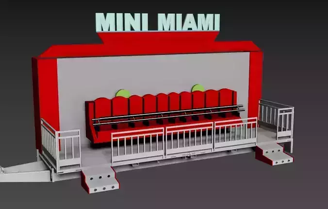 3D Printable MINI MIAMI Fairground ride kids funfair 3D print model