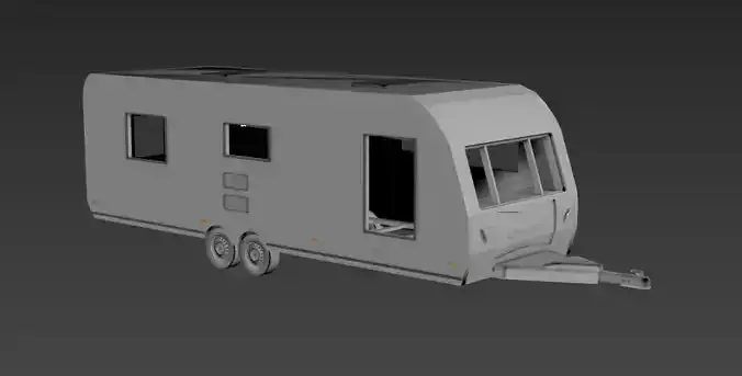 Tri Axle Caravan for 3D Printing and RC