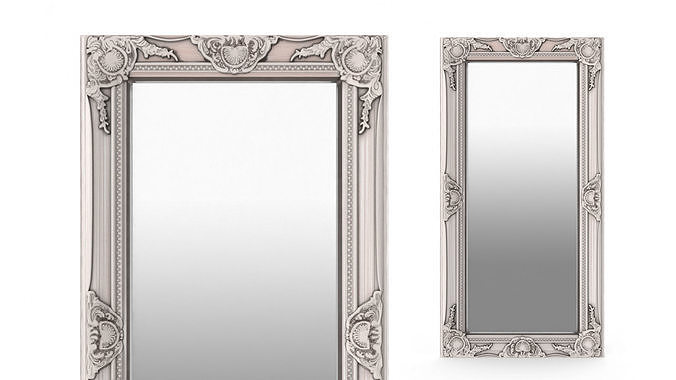 Haywood Wall Mirror Antique Silver   3D model