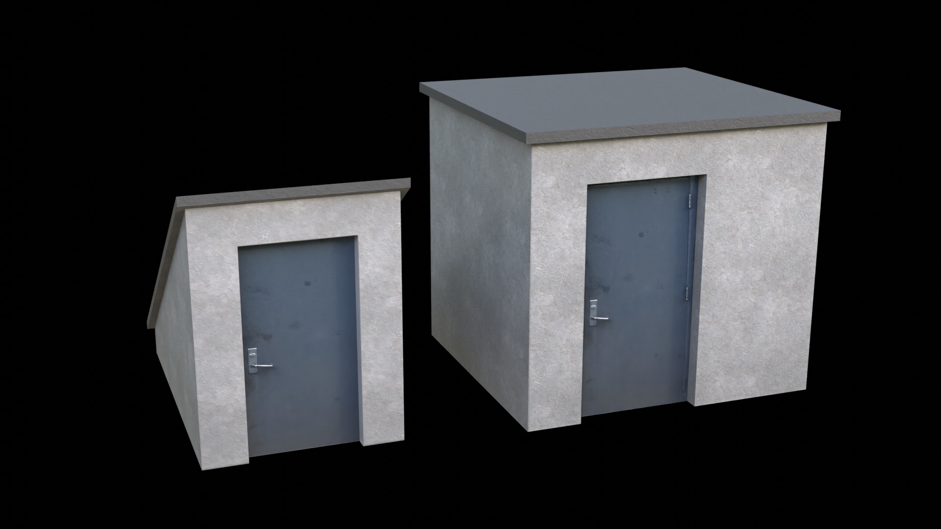 Rooftop Entrance Low-poly 3D model_5