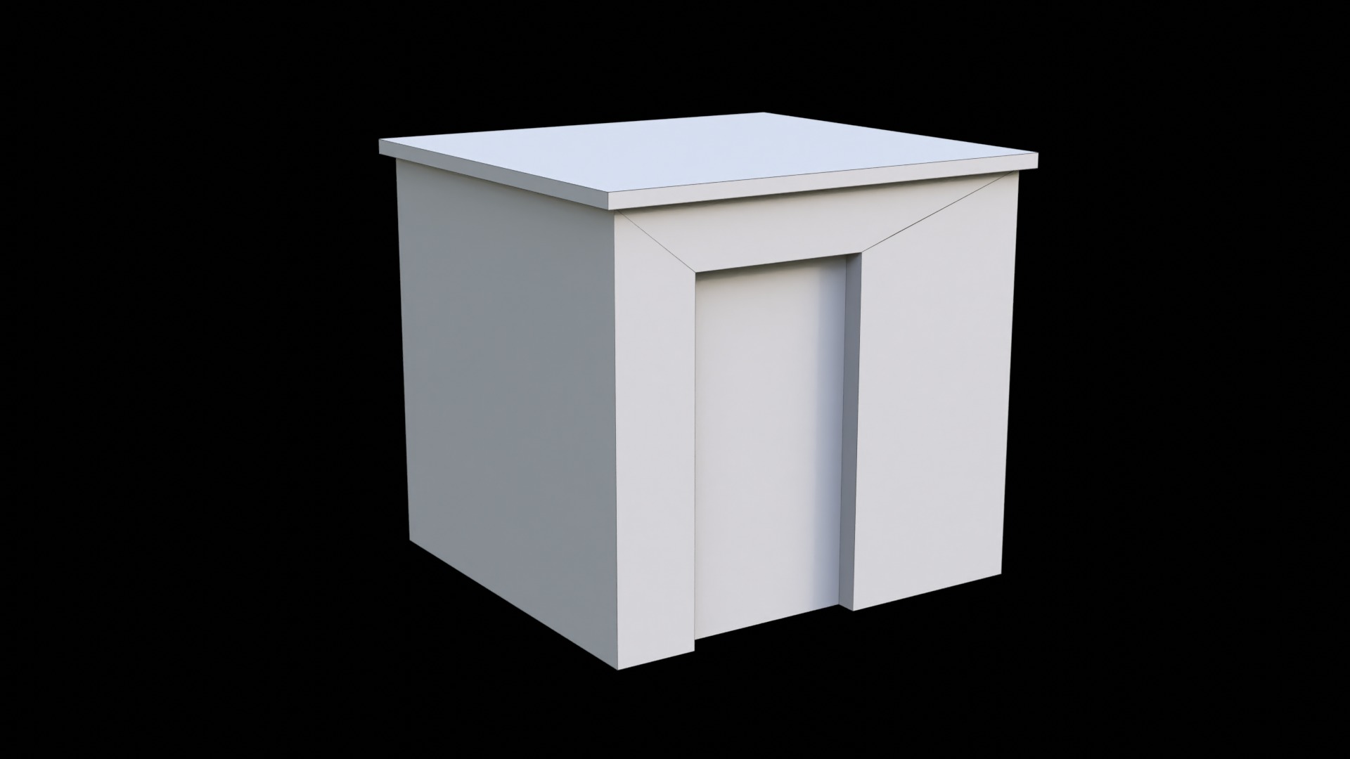 Rooftop Entrance Low-poly 3D model_9