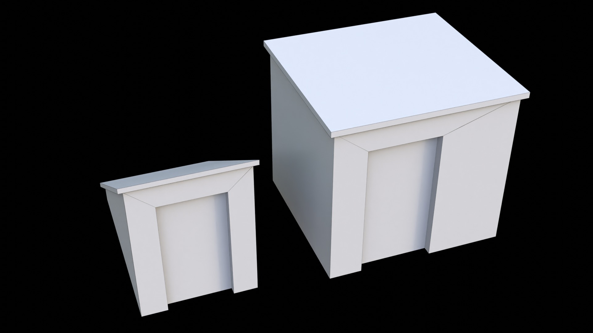 Rooftop Entrance Low-poly 3D model_12