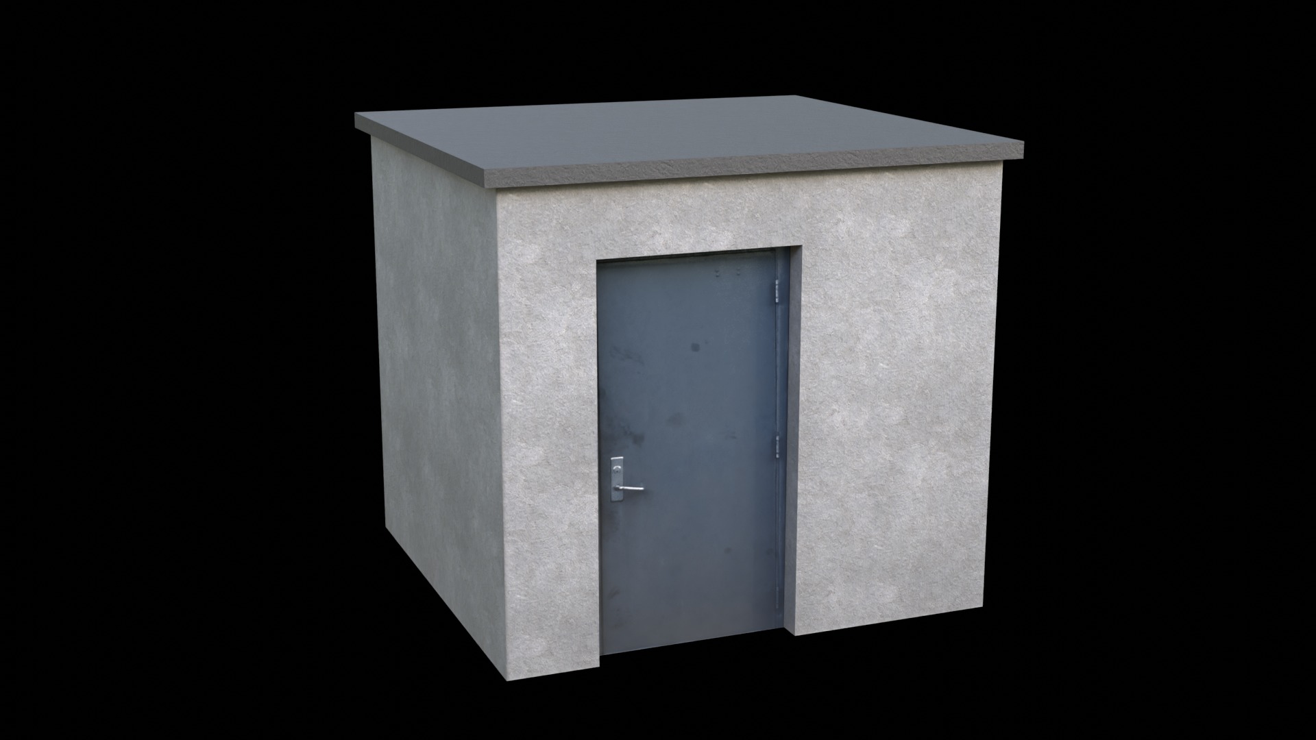 Rooftop Entrance Low-poly 3D model_7