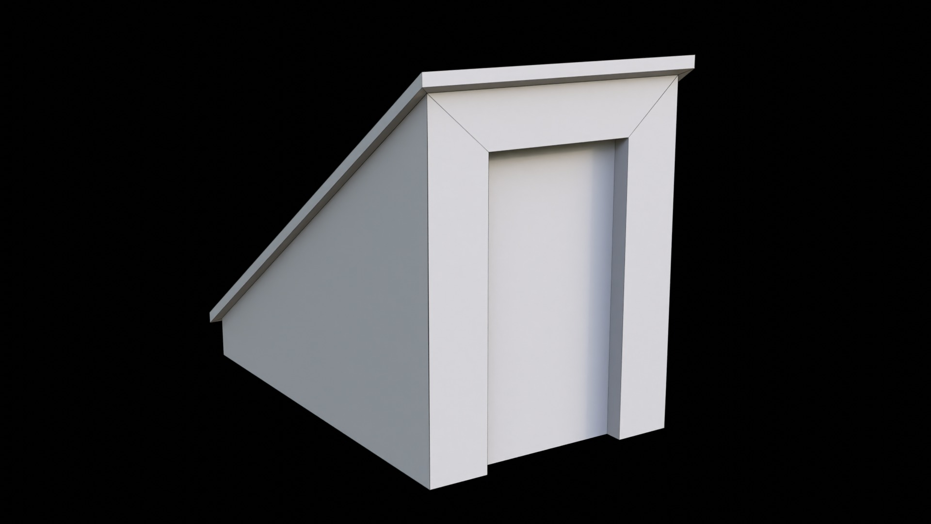 Rooftop Entrance Low-poly 3D model_11