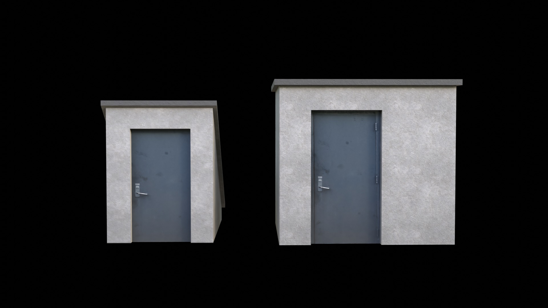 Rooftop Entrance Low-poly 3D model_2