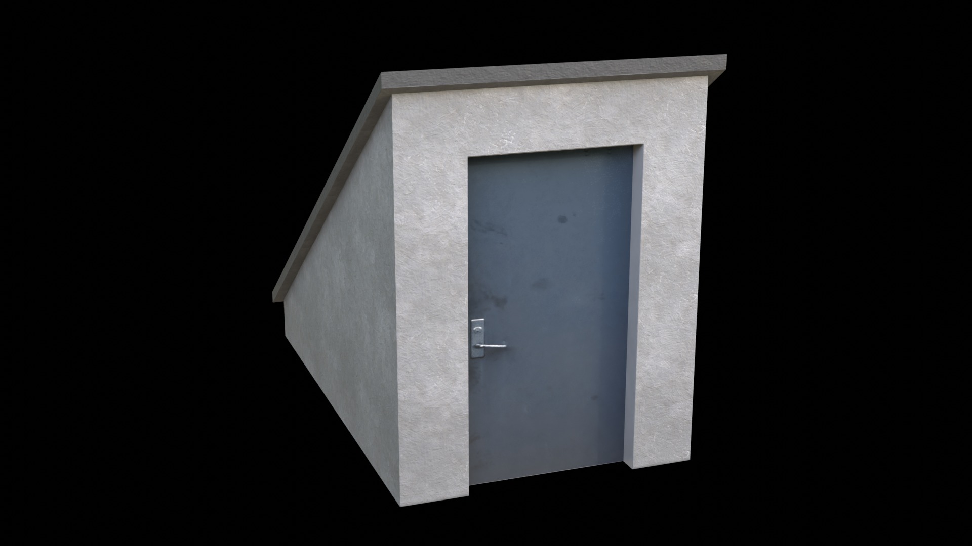 Rooftop Entrance Low-poly 3D model_6
