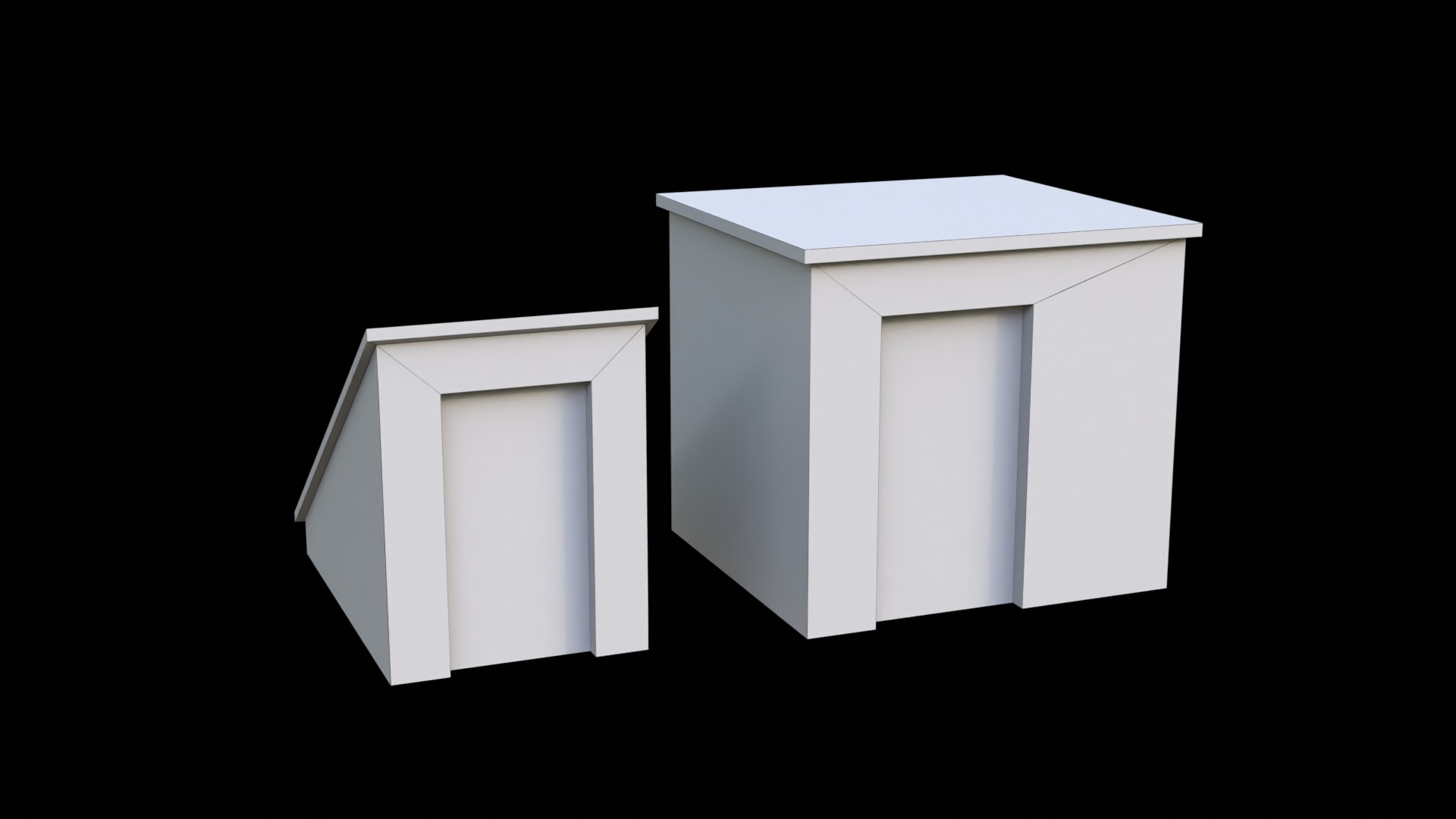 Rooftop Entrance Low-poly 3D model_8