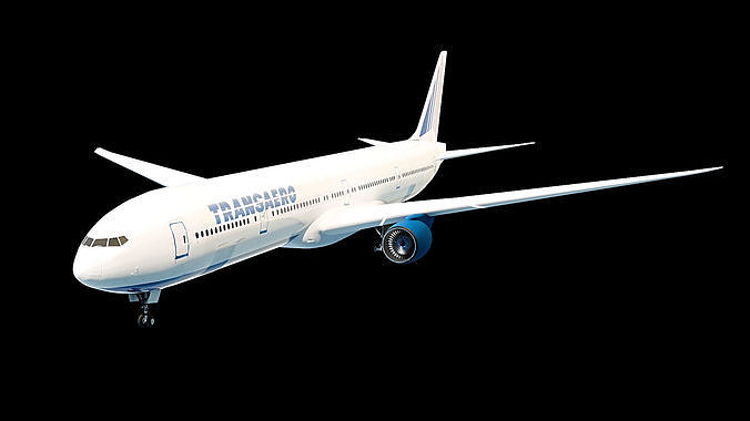 Tu-214 transaero Low-poly 3D model