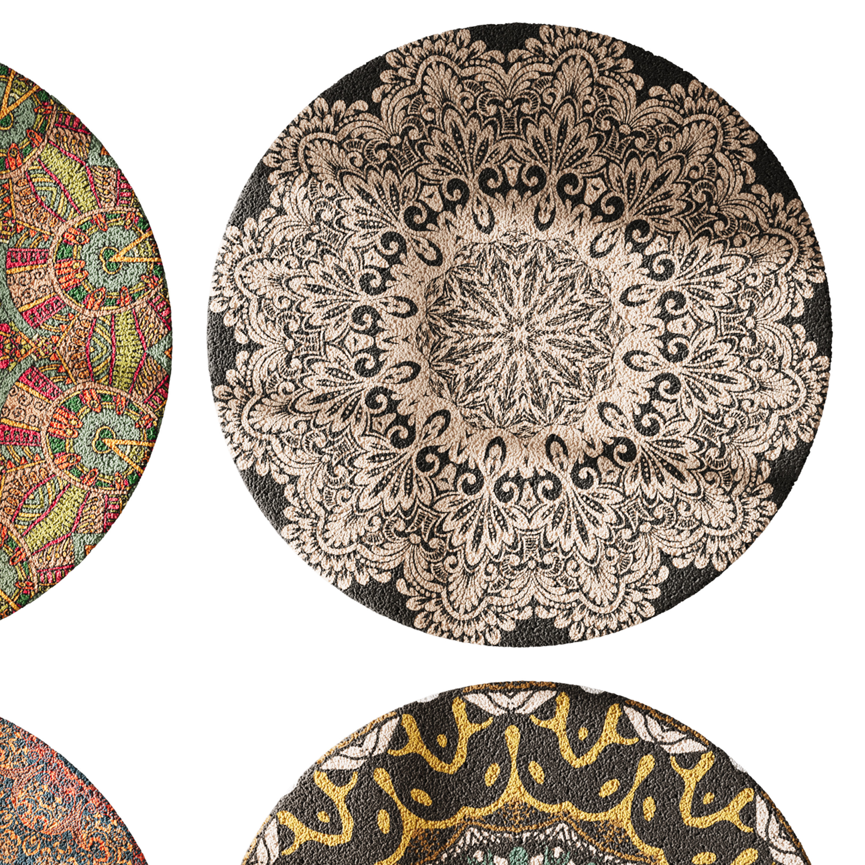 round carpet 5 3D model_2