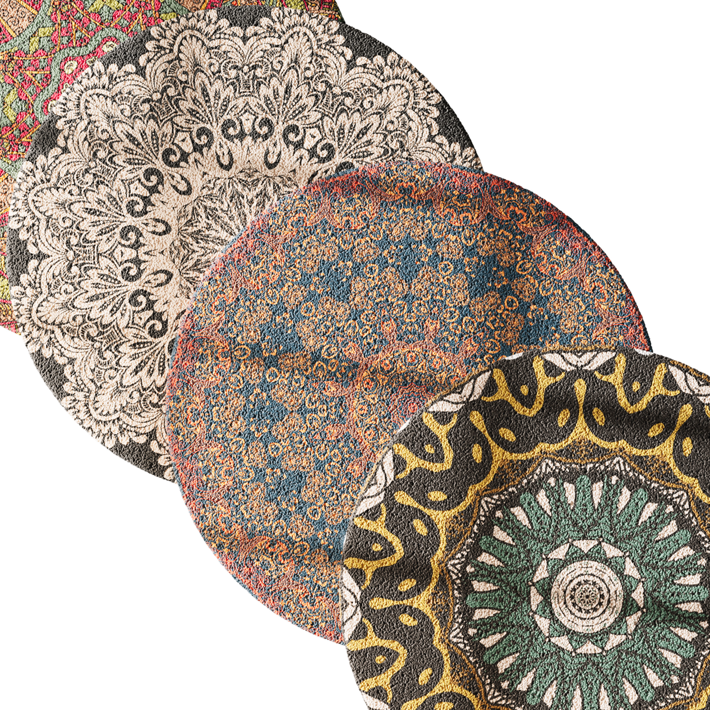 round carpet 5 3D model_3