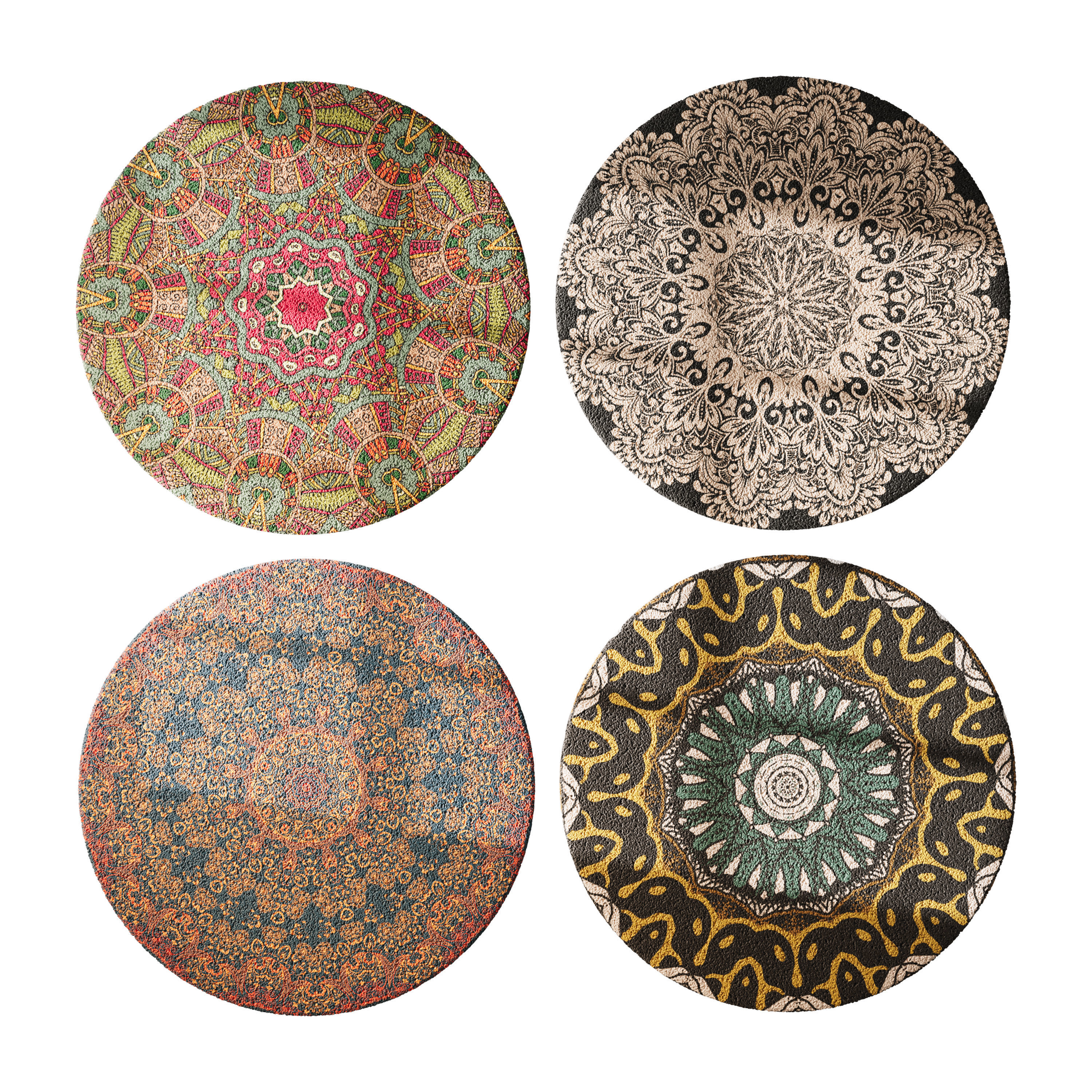 round carpet 5 3D model_1