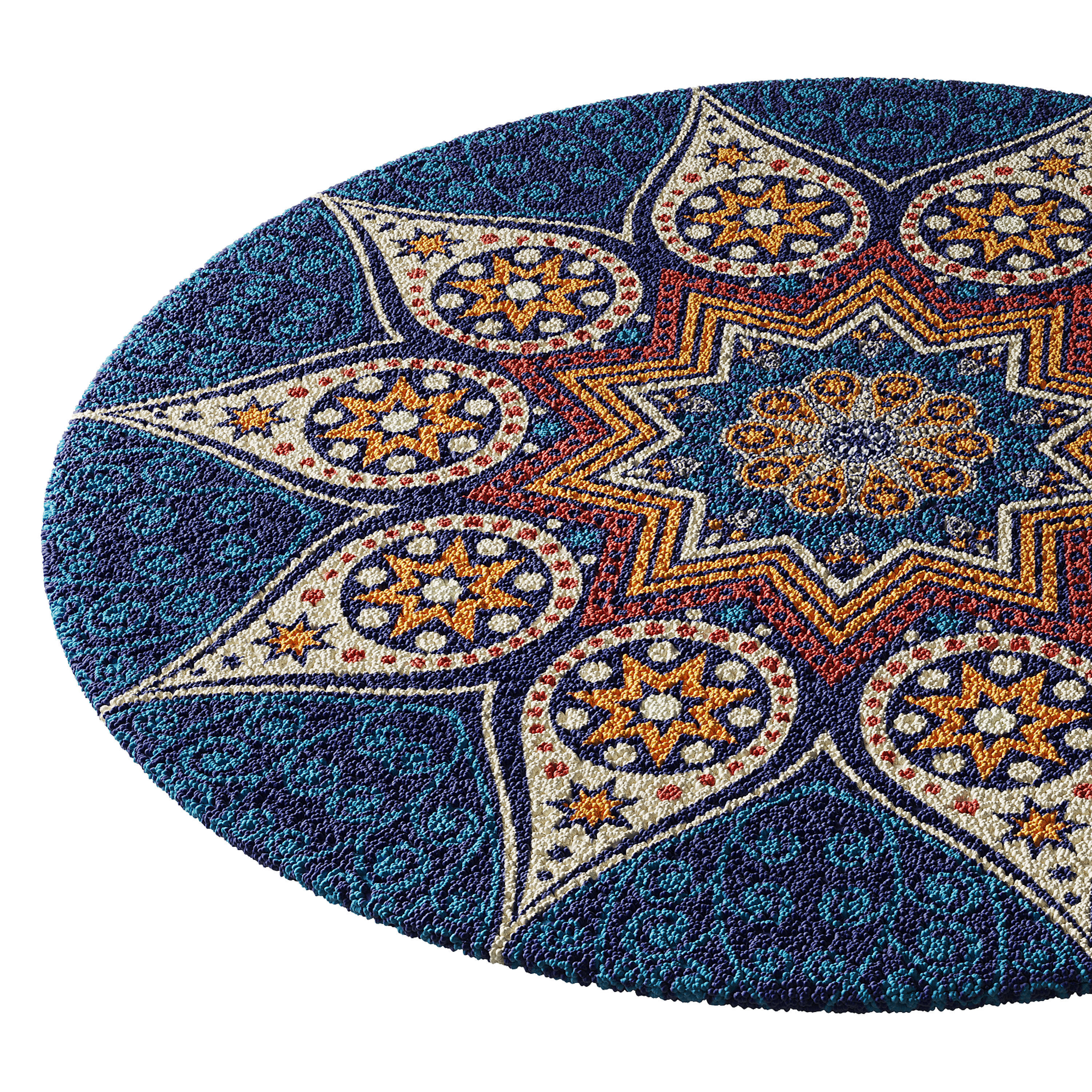round carpet 6 3D model_10