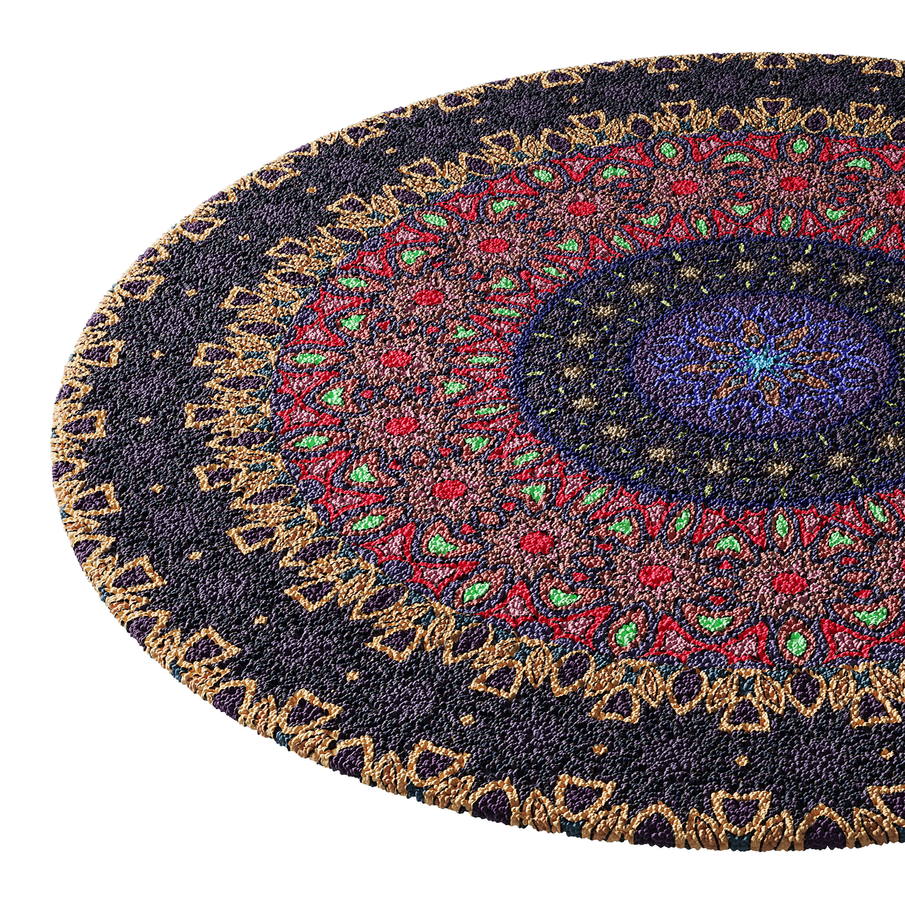 round carpet 6 3D model_11