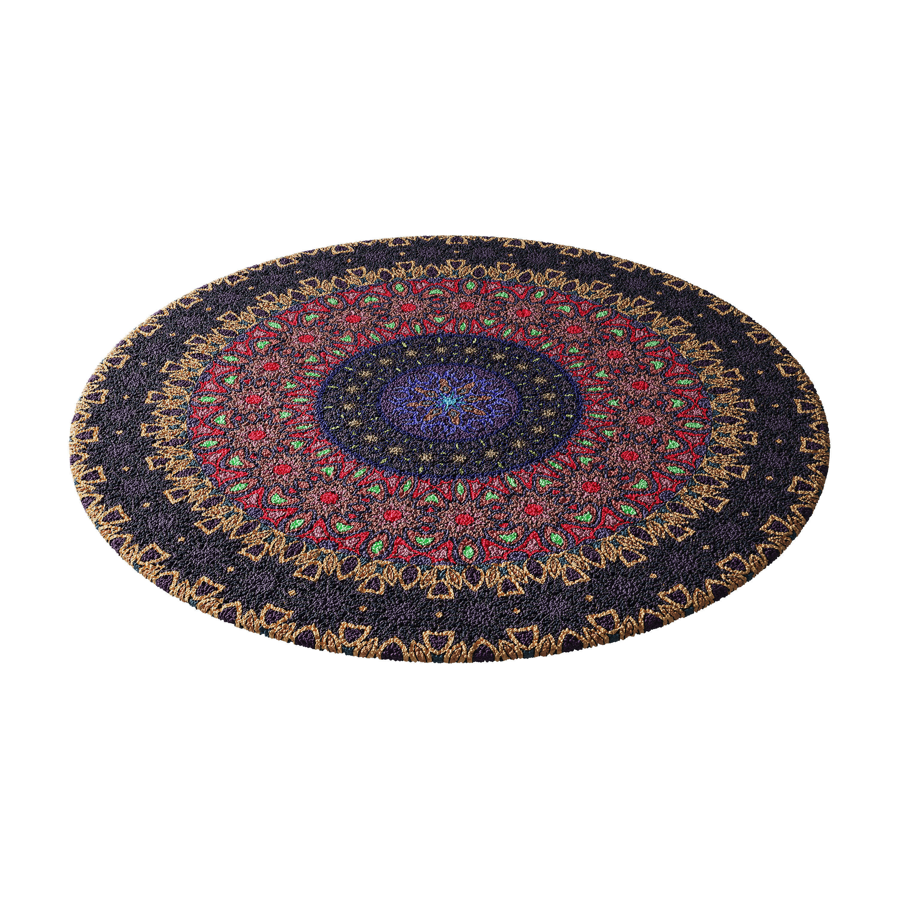 round carpet 6 3D model_4