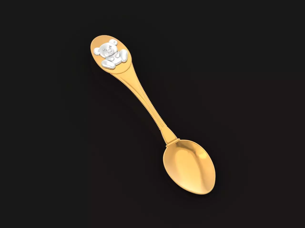baby spoon teddy bear 1365 3D print model