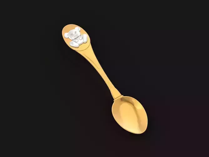 baby spoon teddy bear 1365 3D print model