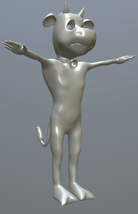 3D base mesh Calf Model Free low-poly 3D model_3