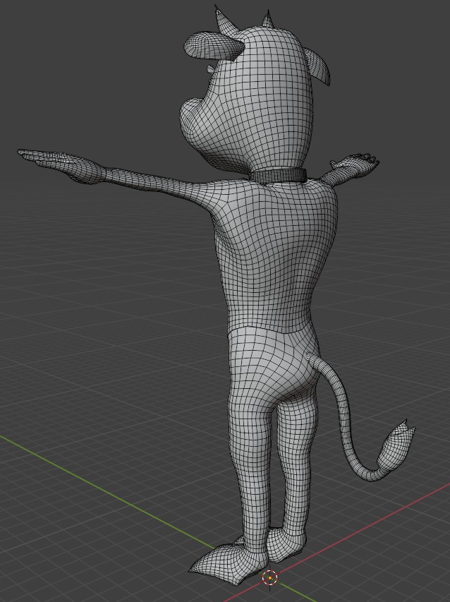 3D base mesh Calf Model Free low-poly 3D model_7