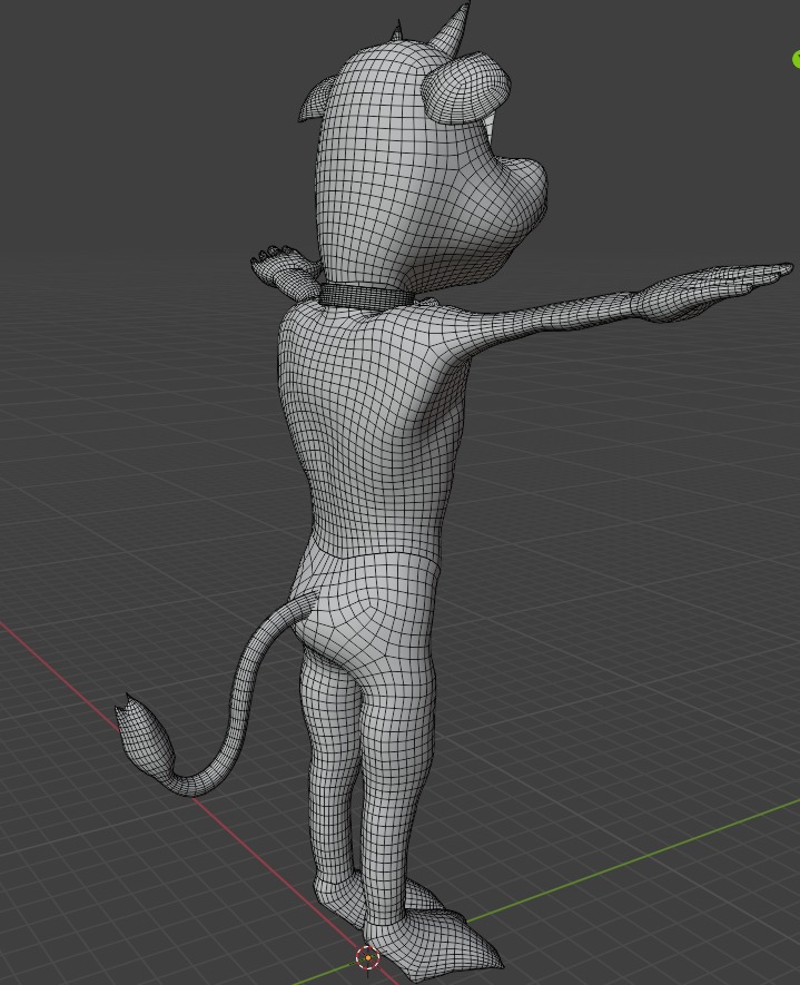 3D base mesh Calf Model Free low-poly 3D model_1