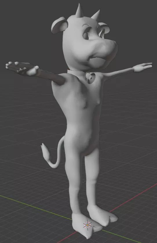 3D base mesh Calf Model Free low-poly 3D model_0