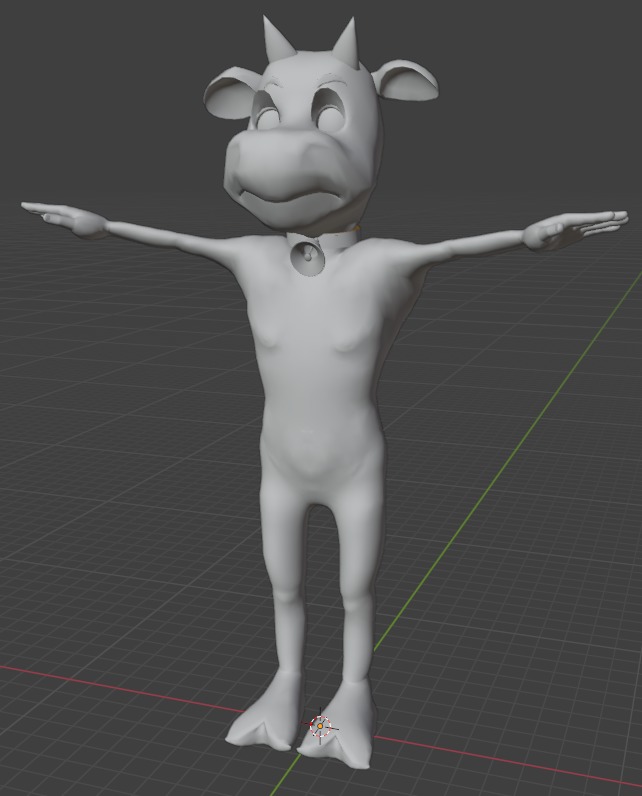 3D base mesh Calf Model Free low-poly 3D model_8