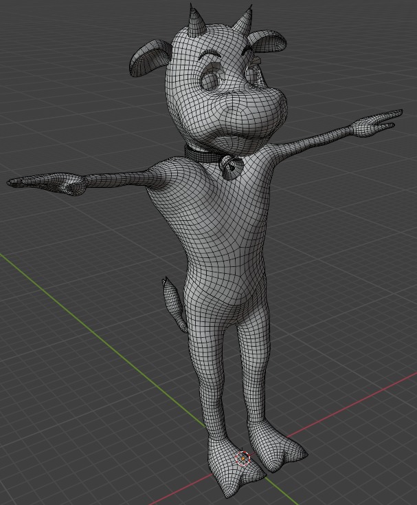 3D base mesh Calf Model Free low-poly 3D model_11