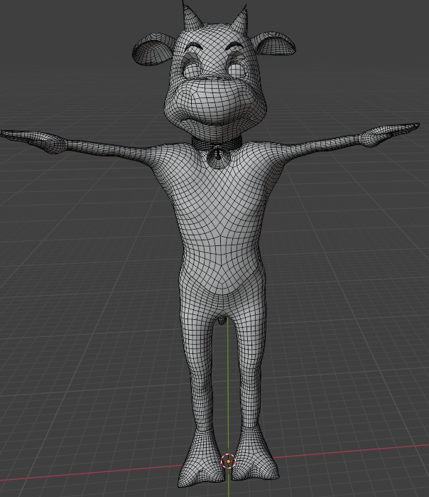 3D base mesh Calf Model Free low-poly 3D model_14