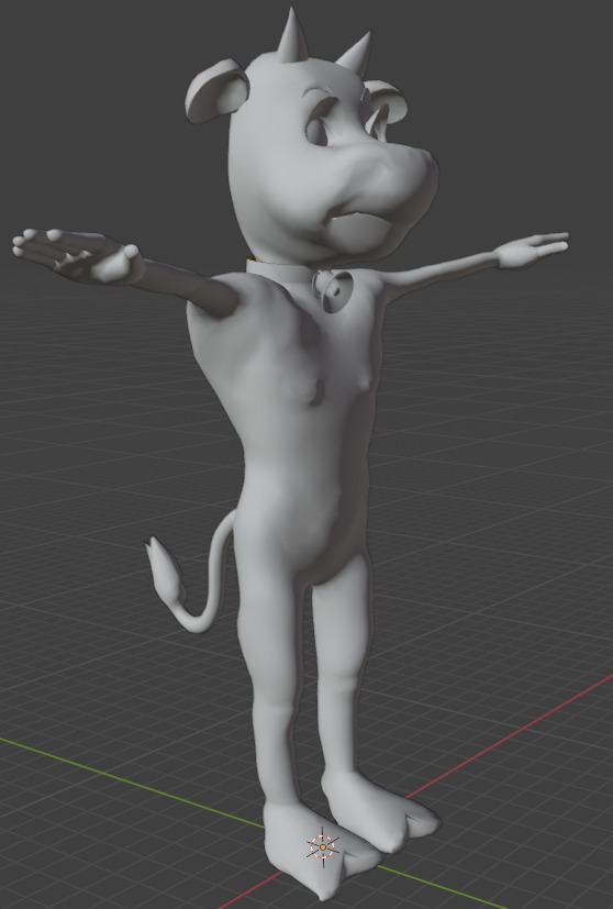 3D base mesh Calf Model Free low-poly 3D model_10