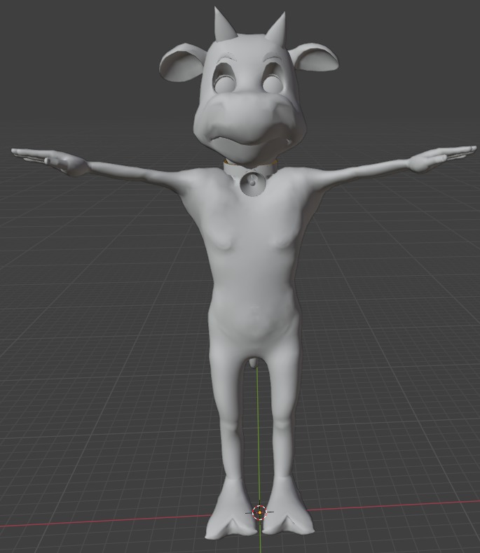 3D base mesh Calf Model Free low-poly 3D model_6