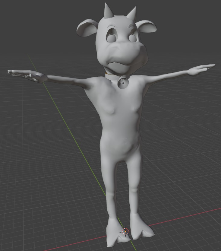 3D base mesh Calf Model Free low-poly 3D model_5