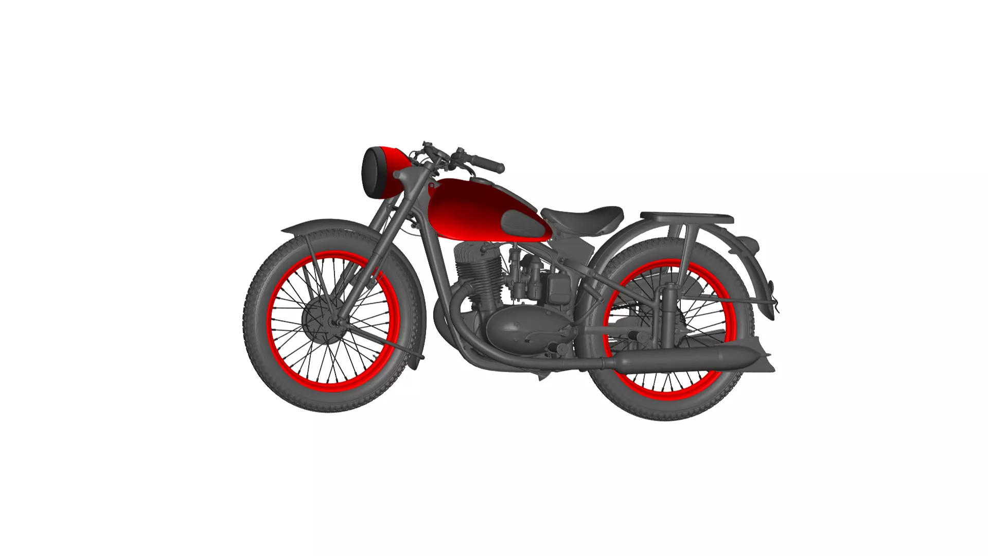 motorcycle IZH-49 3D model_0