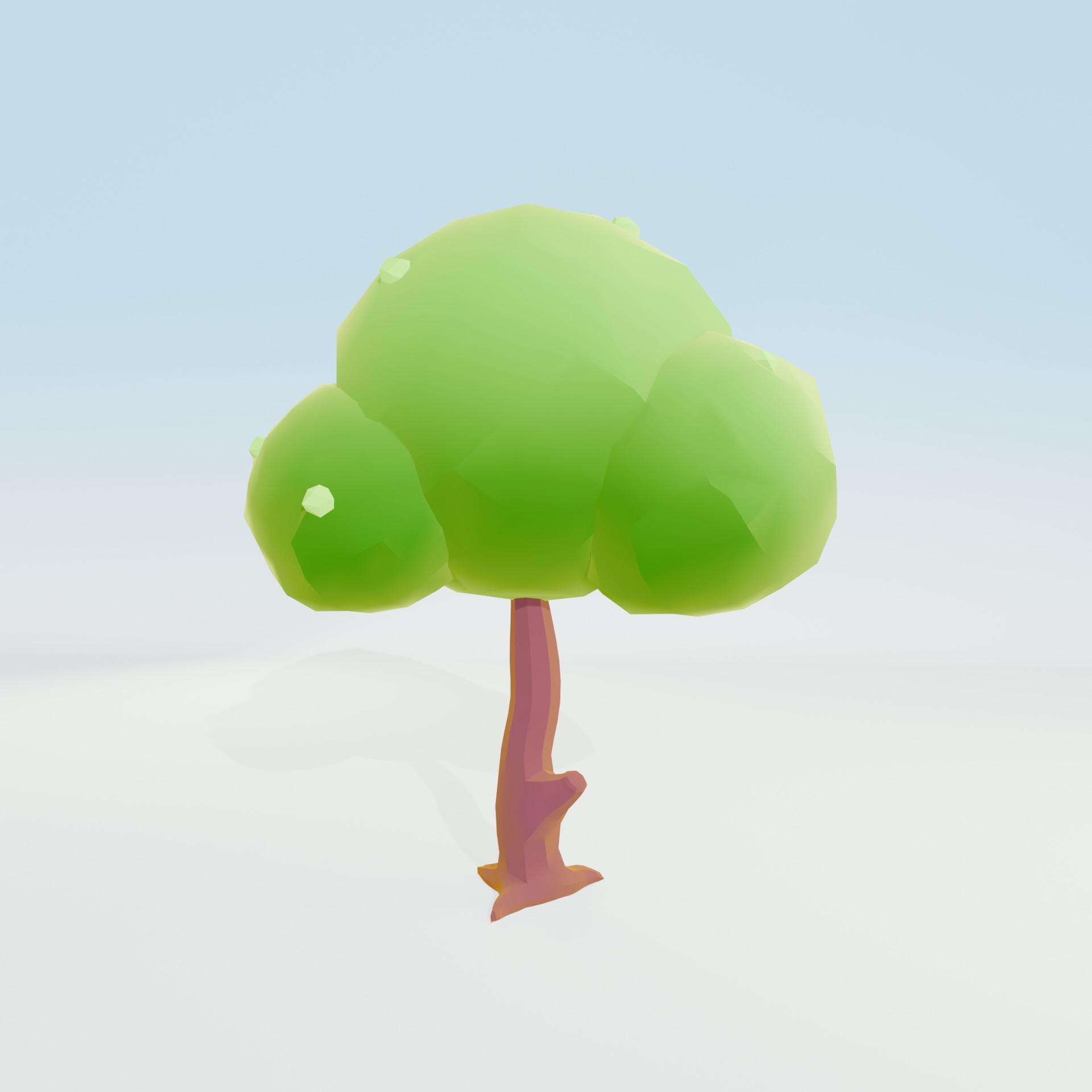 Low Poly Tree Pack - 9 Stylized Nature Assets for Games Low-poly 3D model_14