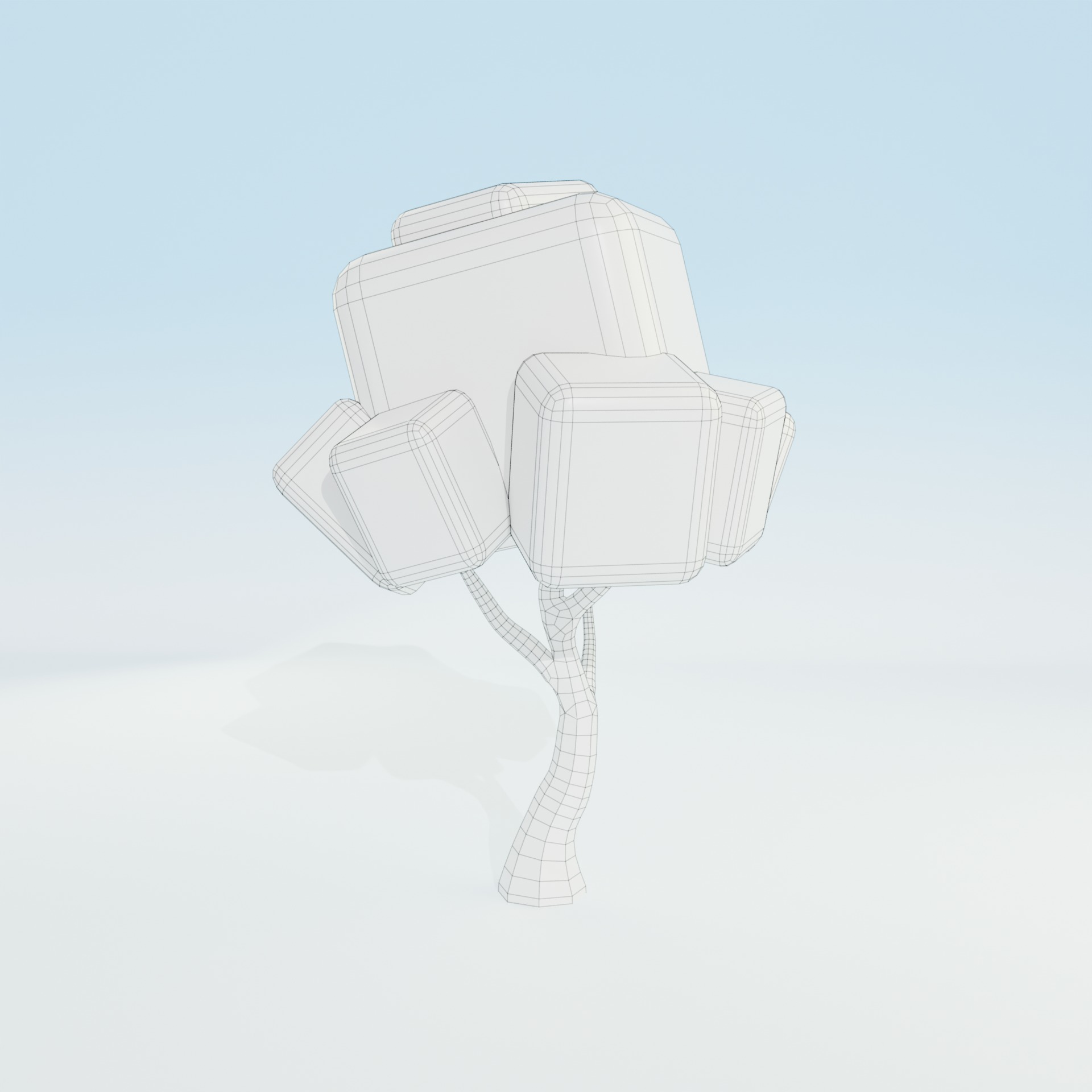 Low Poly Tree Pack - 9 Stylized Nature Assets for Games Low-poly 3D model_23