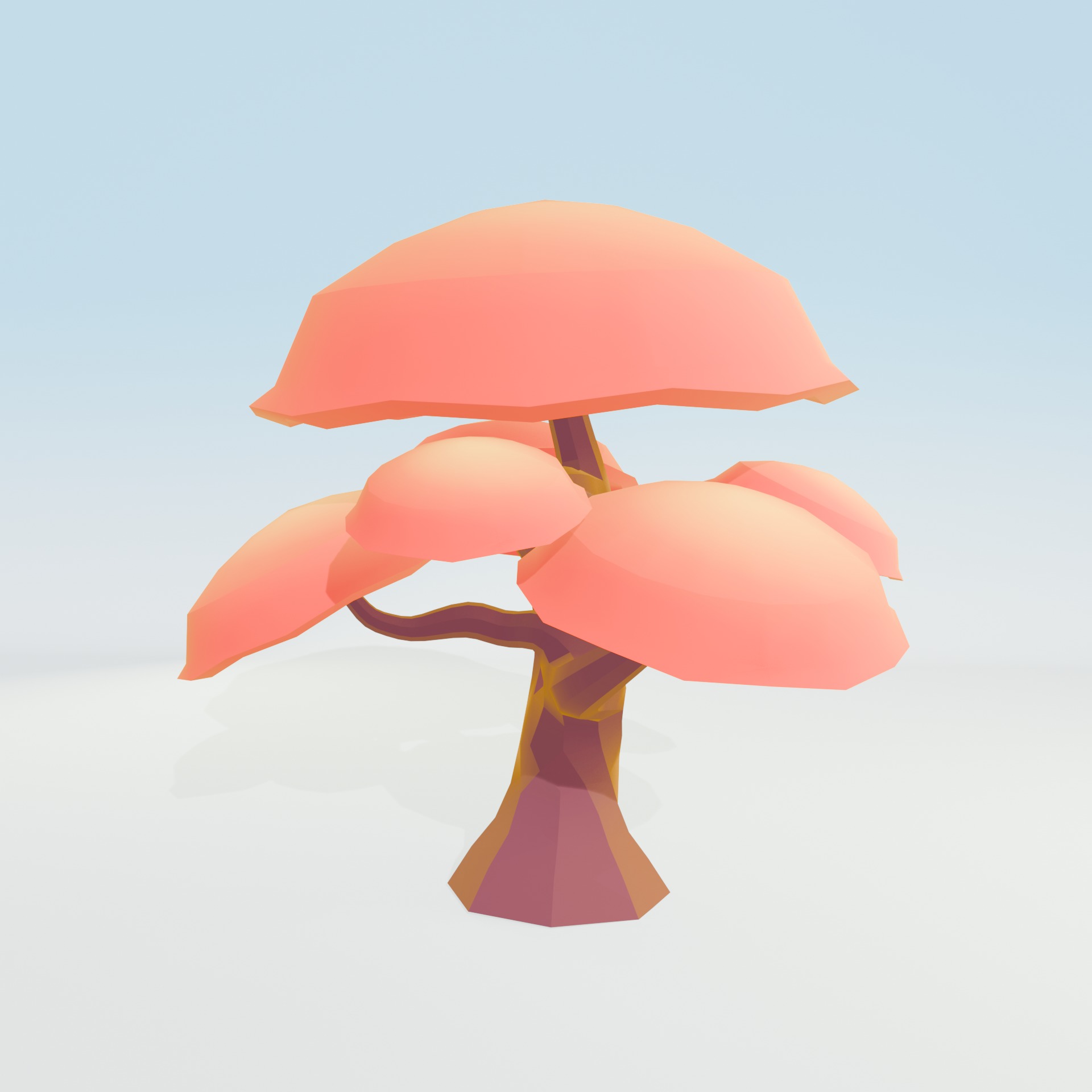 Low Poly Tree Pack - 9 Stylized Nature Assets for Games Low-poly 3D model_42