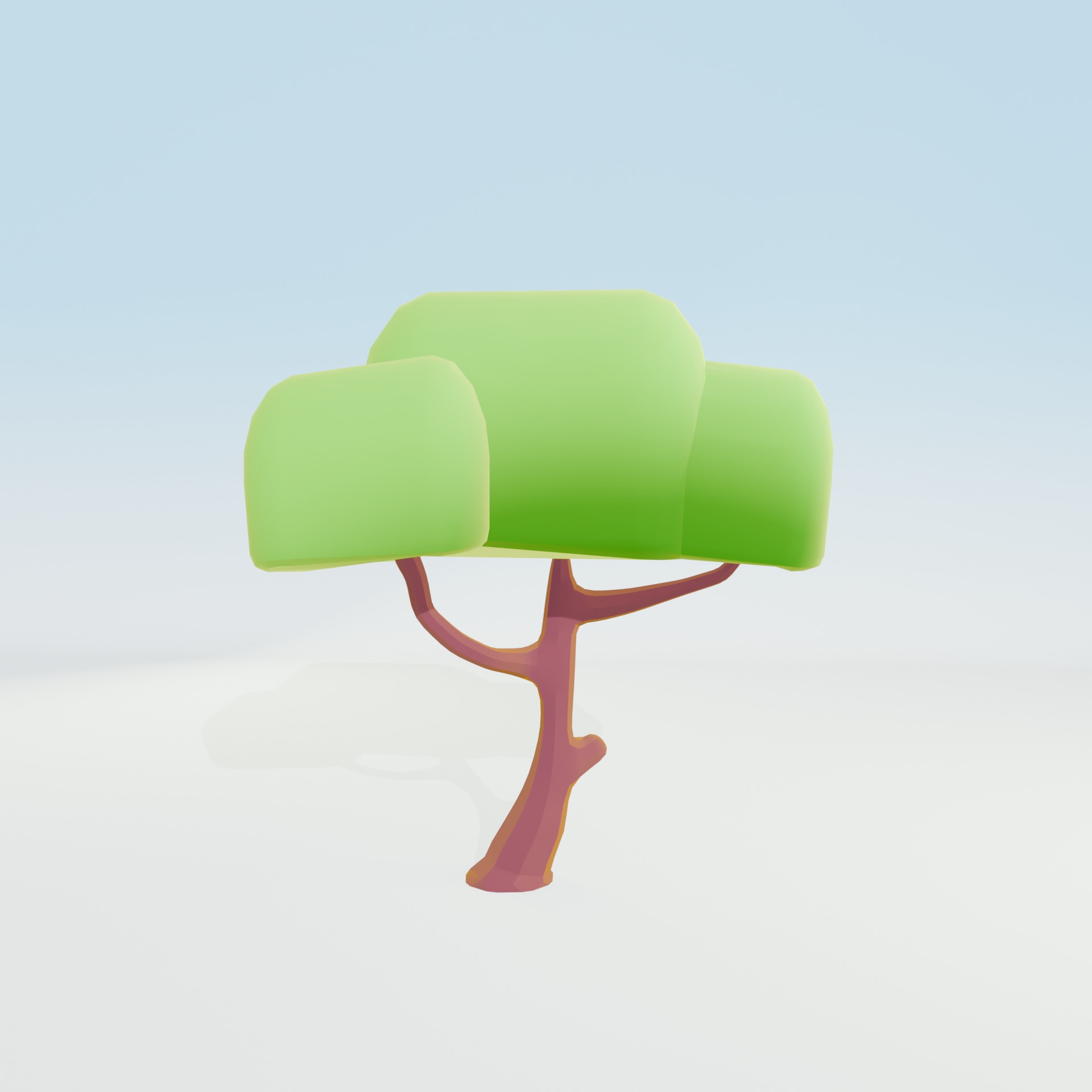 Low Poly Tree Pack - 9 Stylized Nature Assets for Games Low-poly 3D model_10