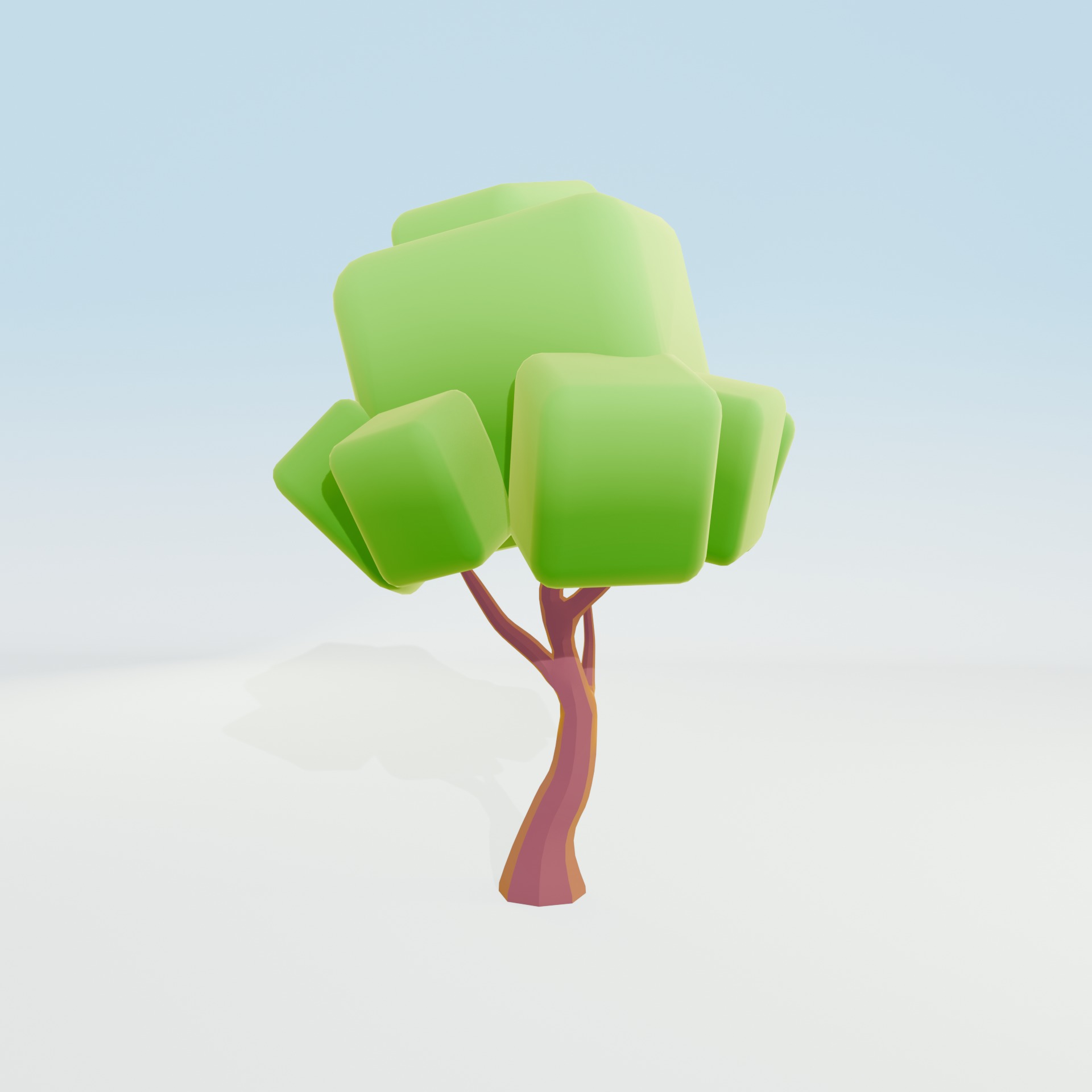 Low Poly Tree Pack - 9 Stylized Nature Assets for Games Low-poly 3D model_22