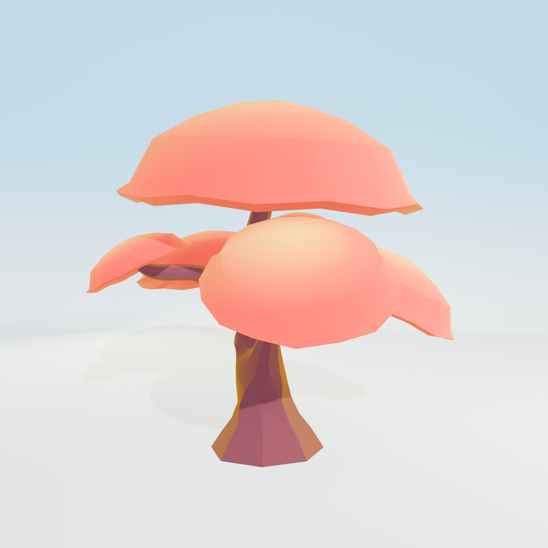 Low Poly Tree Pack - 9 Stylized Nature Assets for Games Low-poly 3D model_38