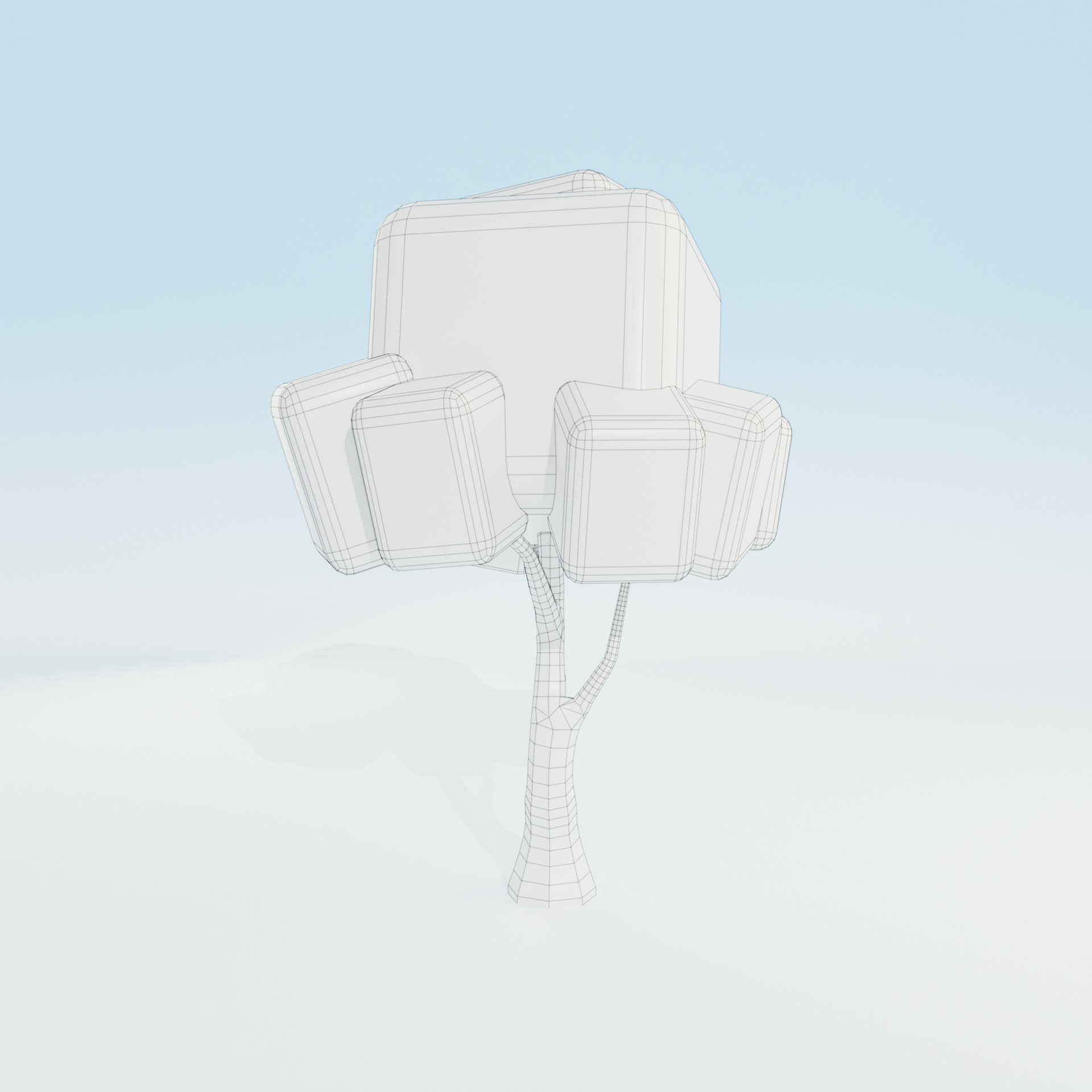 Low Poly Tree Pack - 9 Stylized Nature Assets for Games Low-poly 3D model_29